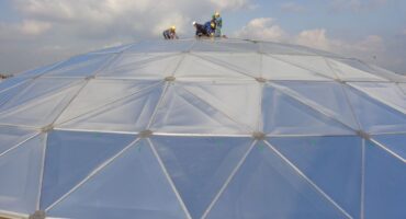 Ateco Geodesic Dome Roofs. On-Going Project ; Pak Arab Refinery Limited. Contractor; Ravi Green I Country ; Pakistan