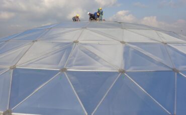 Ateco Geodesic Dome Roofs. On-Going Project ; Pak Arab Refinery Limited. Contractor; Ravi Green I Country ; Pakistan